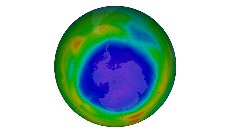 Buraco na camada de ozônio sobre a Antártida