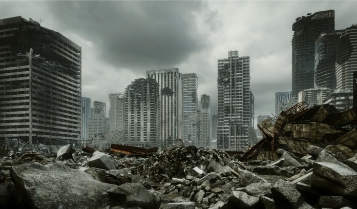 Cidade destruída