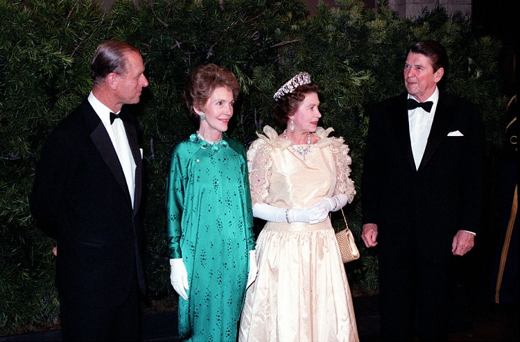 Príncipe Philip, Nancy Reagan, Rainha Elizabeth II e Ronald Reagan