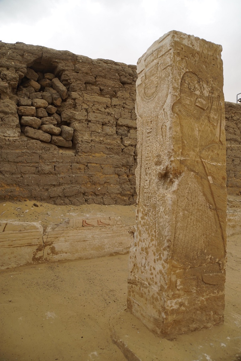 Bloco de pedra na tumba do tesoureiro de Ramsés II