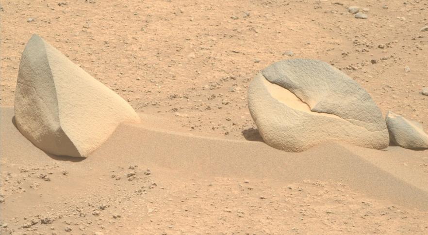Formações rochosas em Marte