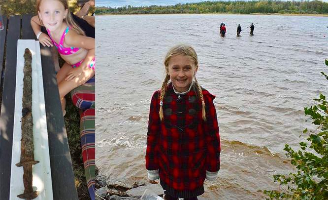 Menina de 8 anos encontra espada milenar em lago na Suécia-0