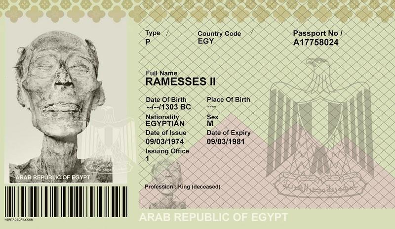 O faraó Ramsés II precisou tirar passaporte 3.000 anos depois de morto-0